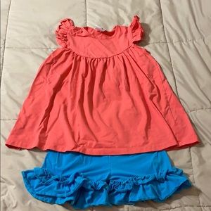 Ruffle top and shorts set